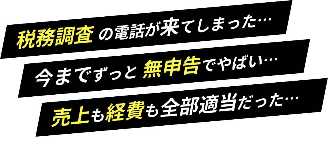 税務調査の電話が来てしまった…今までずっと無申告でやばい…売上も経費も全部適当だった…